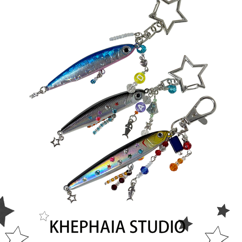Khephaia Small Fish Pendant Keychain Quirky Creative Fishing Bag Accessory Lure Fish Charm Khephaia Small Fish Pendant Keychain Quirky Creative Fishing Bag Accessory Lure Fish Charm