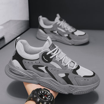 Mesh stitching dad shoes men's new summer casual korean version versatile men's shoes thick sole breathable youth sports shoes