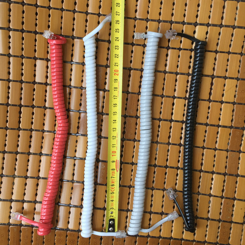 Telephone extension handset cable Applicable to backgammon handset cable Microphone cable Handle curve Landline telephone line