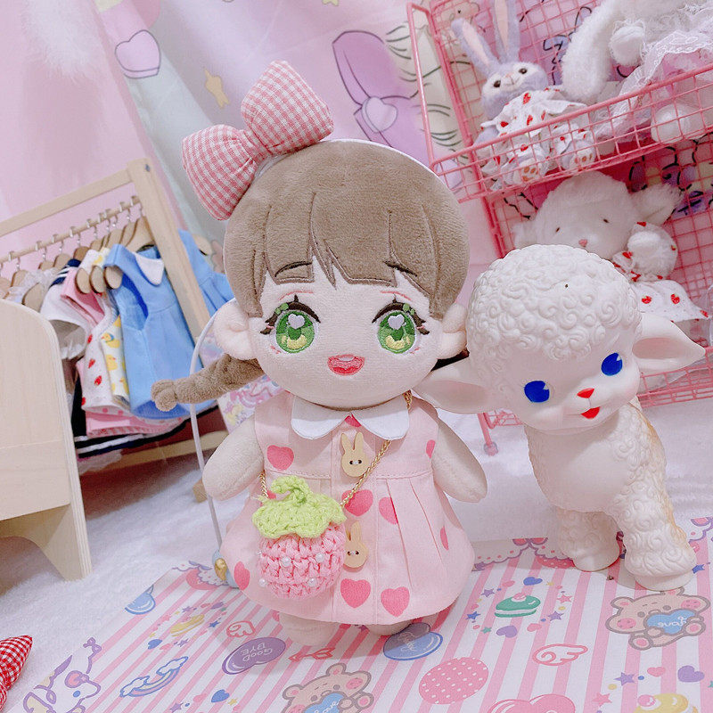 Original ins girl cotton doll dress 20 cm doll dress star doll dress pink skirt