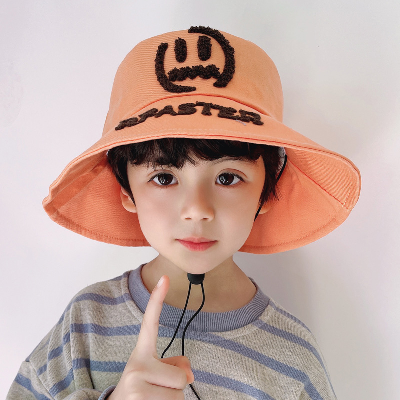 Spring big hat brim children's hat thin sunscreen sunshade fisherman's hat for boys and girls out baby hat sun hat
