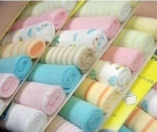 8 pieces of towel material handkerchief baby small square towel baby feeding towel pure cotton newborn child handkerchief 0-1-2 years old