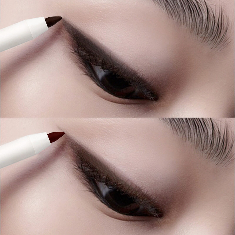 Li Jiaqi Recommended Eyelink Pen Waterproof Without Fainting Persistent White Brown Color New Hands Beginner Pencil Type Hard Head