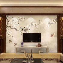  Decorated modern Chinese wallpaper seamless wall cloth TV background wall paper film and television wall living room custom mural classical