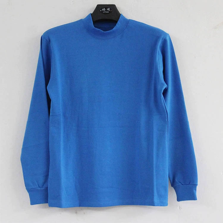 Mùa thu và mùa đông Lycra cotton nam quần áo mùa thu trung và già cổ tròn thấp cổ cao cổ áo sơ mi cotton áo len nhiệt đồ lót áo lót nữ
