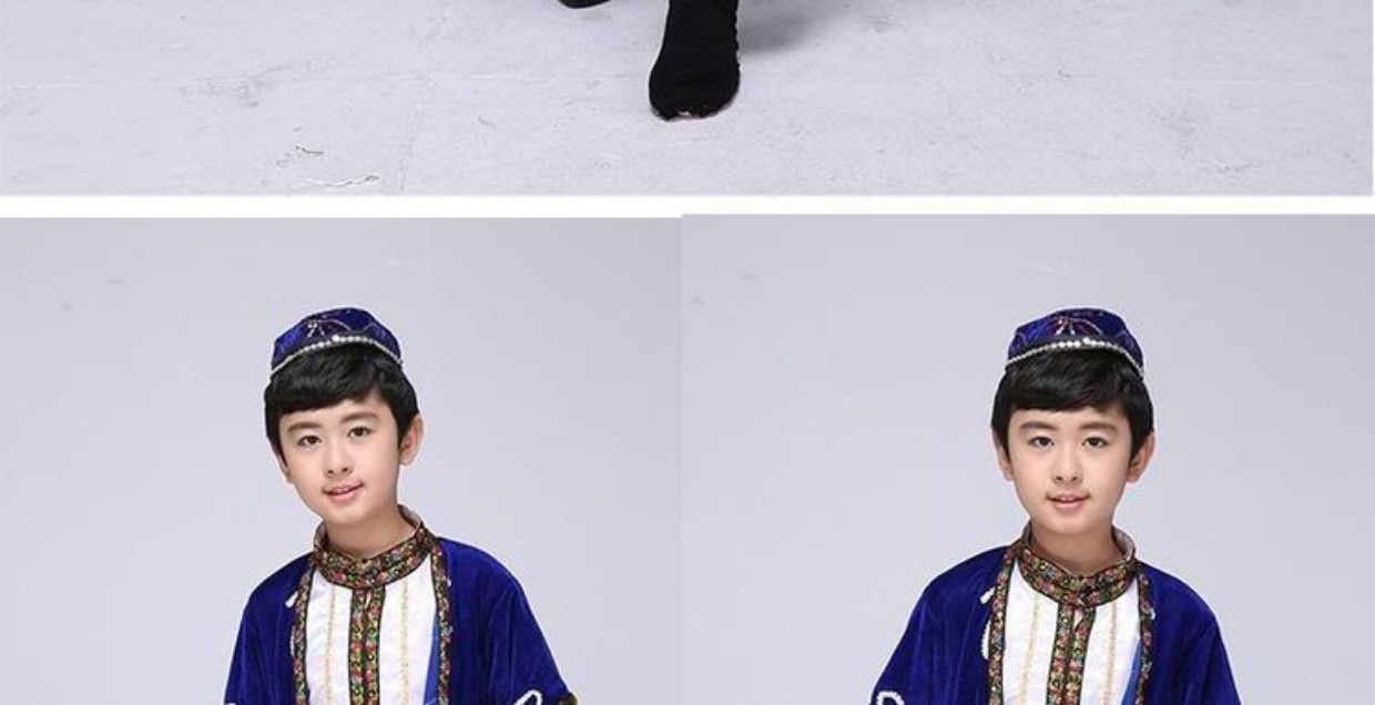 Trang phục múa người Kazakhstan nam trưởng thành Tân Cương Uygur biểu diễn trang phục thiểu số quan ao dan toc