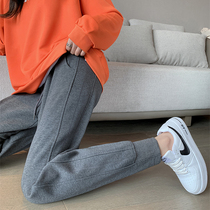 Sweatpants lady autumn winter 2021 new lamb suede pants plus suede thickened little sub casual bunches sports pants women