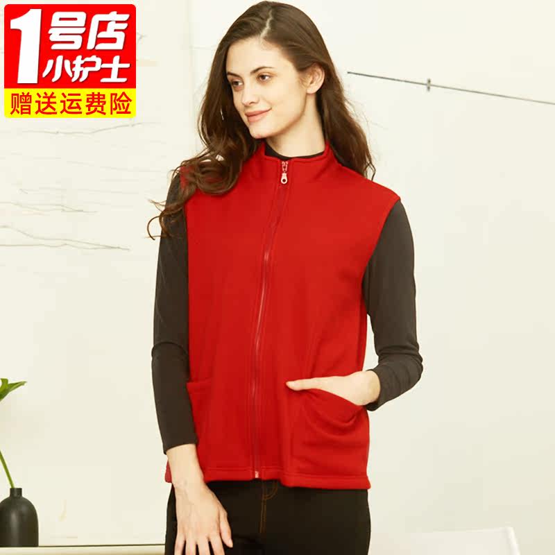 Small nurse cardiovert warm vest woman winter plus suede thickened outside wearing casual loose large size with sleeveless outer lap jacket