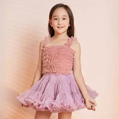 French Q cutians daughter Baby Baby Baby Baby summer sleeveless vest TUTU skirt pants official with top vest