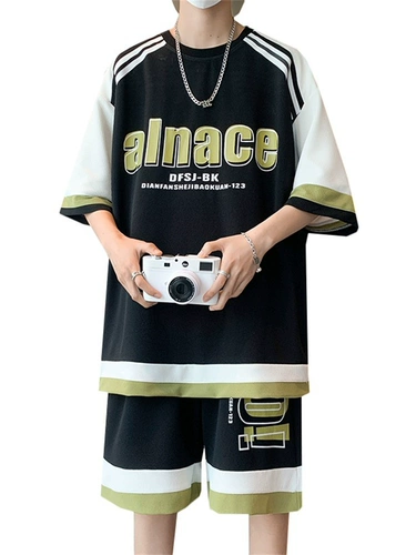 Шелковая быстросохнущая футболка с коротким рукавом для мальчиков, комплект, подходит для подростков