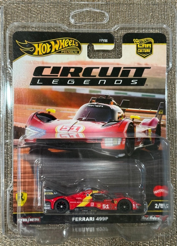 [Free Protective Case] Hot Wheels Car Culture Track Legend Fpy86 Ferrari 499P Gold Label
