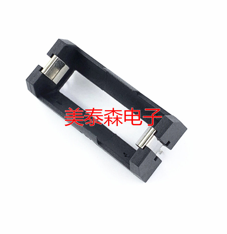 Single section small black clamp 18350 nylon fireproof battery case section 18350 Battery seat 1 section 18350 Battery box