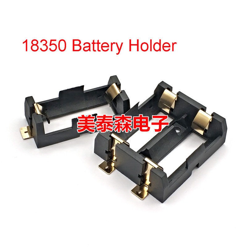 2 knots 18350 battery case SMT patch high temperature resistant 2 knots 18350 gilded battery holder SMD battery compartment