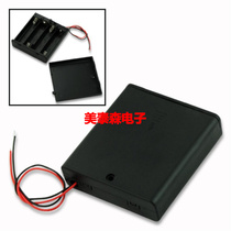  4 batteries No 5 battery box with cover switch red and black wire AA battery holder 6V battery box No 5 four batteries