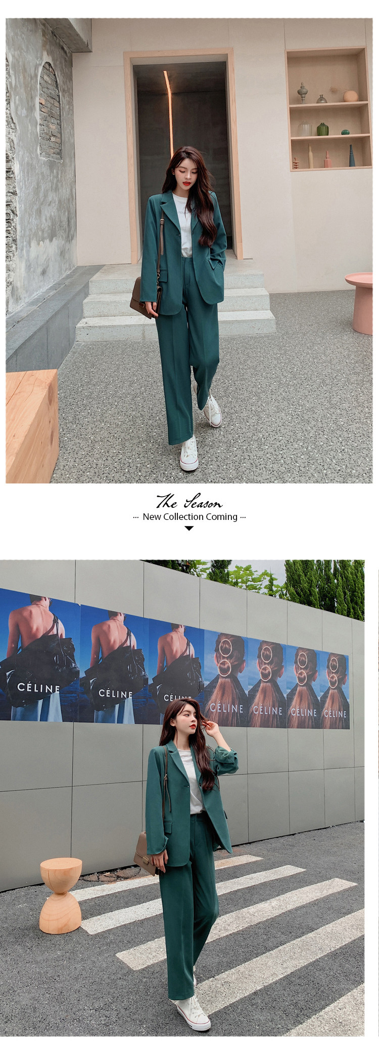 パンツセットアップ 女性用テーラードジャケット上下セット