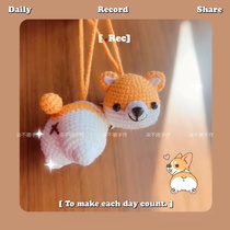 Kocky pp badminton hanging badbag decorated cute key button hand-knit diy wool hook knitting ball gift