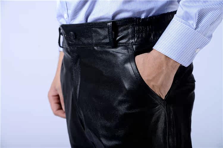 Pantalon cuir homme droit pour hiver - Ref 1492628 Image 18