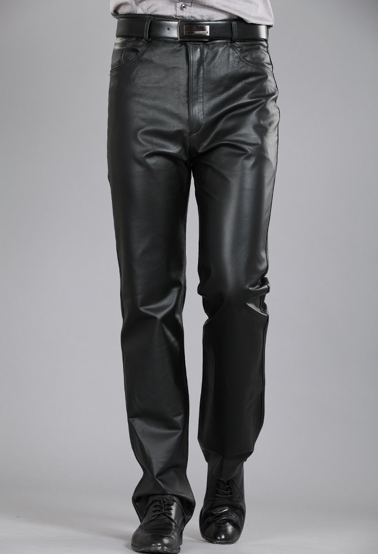 Pantalon cuir homme droit pour hiver - Ref 1492162 Image 8