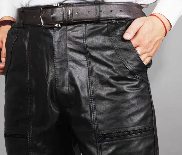 Pantalon cuir homme droit pour hiver - Ref 1493306 Image 16