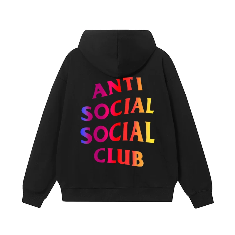 ANTI SOCIAL SOCIAL CLUB ASSC love and hate gradient letter print autumn and winter hoodie sweatshirt
