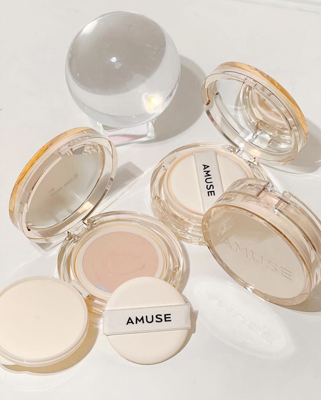 South Korean Amuse dew vegan dew Water jelly Water Condensed Air Cushion Moisturizing bb Pink Bottom Astringent