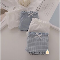 Japan Imported Pure Cotton Briefs Female Summer GP Low Waist ears Agaric Side Cute Brief Adolescent Girl Breathable Student Triangle Pants head