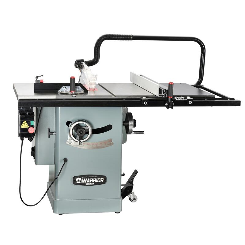 Warrior Wood Machine W0708 10inch / 12inch Precision Table Saw Induction Motor Internal and External Vacuum Height Backing Warrior Wood Machine W0708 10inch / 12inch Precision Table Saw Induction Motor Internal and External Vacuum Height Backing