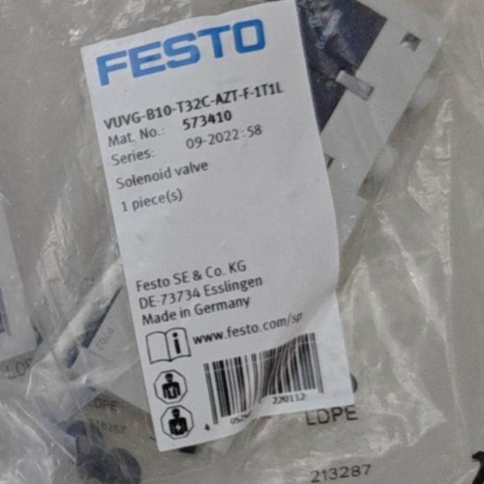 全新原装费斯托电磁阀VUVG-B10-T32C-AZT-F-1T1L特价现货！工业控气神器