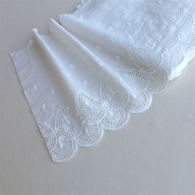 25cm wide cotton embroidery wide edge fabric dress curtain curtain sofa decorative side handmade DIY accessories