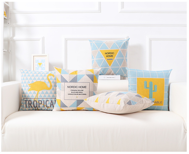 Sofa đệm gối ngủ gối chiếc xe trở lại văn phòng phòng khách ins Bắc Âu phong cách màu sắc Hawaii - Trở lại đệm / Bolsters bộ mền gối văn phòng