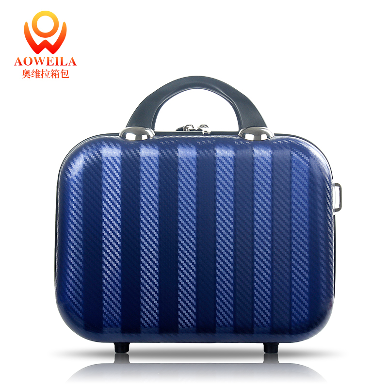 Aoweila/奧維拉拉桿箱萬向輪子母箱男女化妝斜跨行李箱密碼箱13寸旅行登機(jī)密碼箱