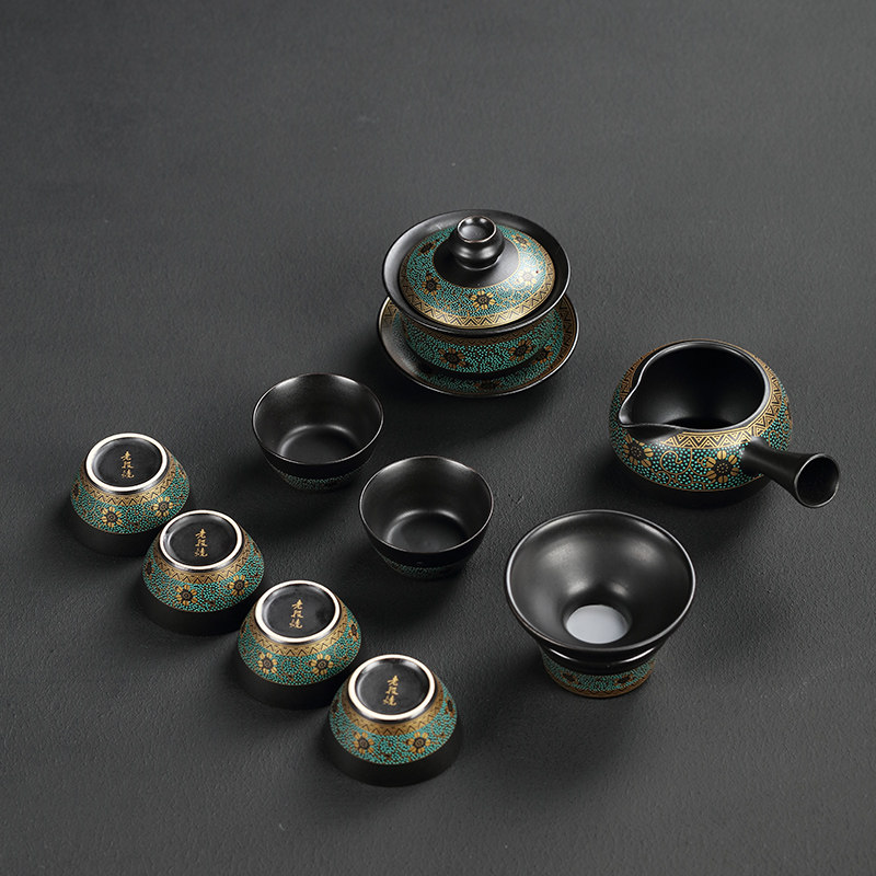 The old section burns the whole set of the Gongfu tea furniture office tea tea tea teapot fair cup tea cup home Chinese tea tea tea tea set group