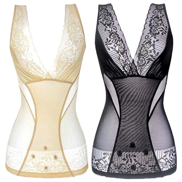 Summer ultra-thin Belly-controlling corset top half-length tight tight postpartum shaping body shaping underwear ສໍາລັບແມ່ຍິງຂະຫນາດໃຫຍ່