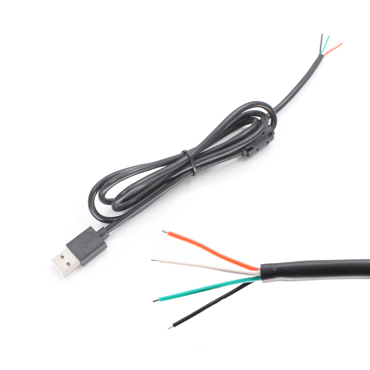 Machining custom DIY wire A short USB four core head five core data line shields tail tin magnetic ring