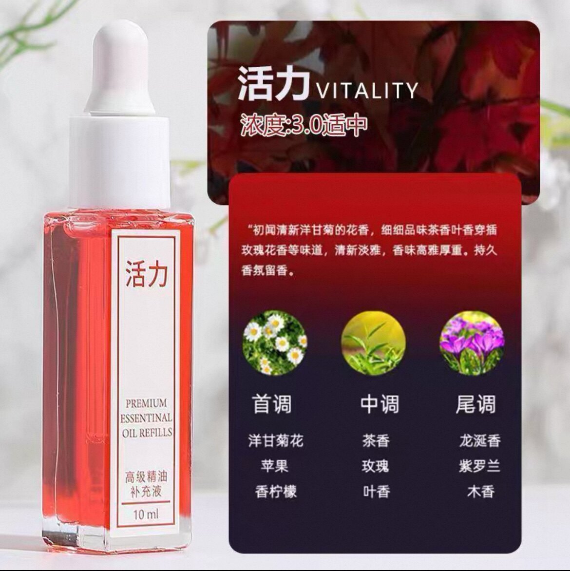 Langlong Refill Liquid Car Air Freshener Essential Oil Pendant 10ml for Car Use, Long-lasting Light Scent Perfume by Bit Logic