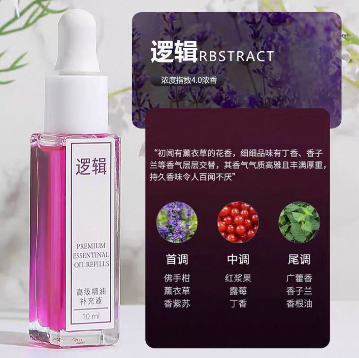 Langlong Refill Liquid Car Air Freshener Essential Oil Pendant 10ml for Car Use, Long-lasting Light Scent Perfume by Bit Logic