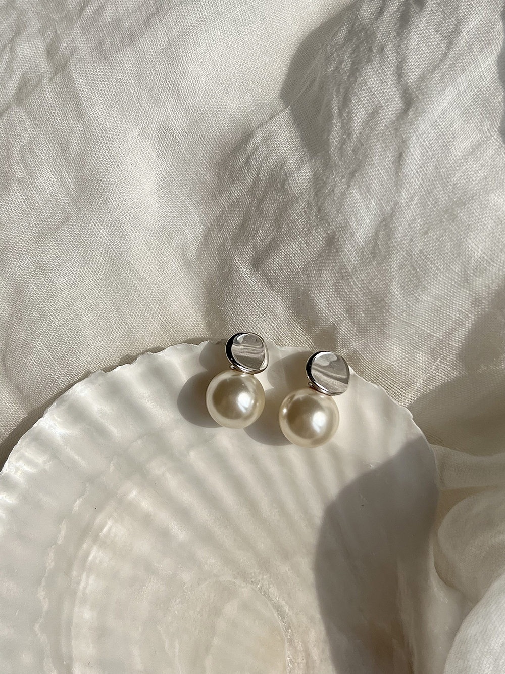 1 Pair 925 Sterling Silver Round Ear Studs display picture 2