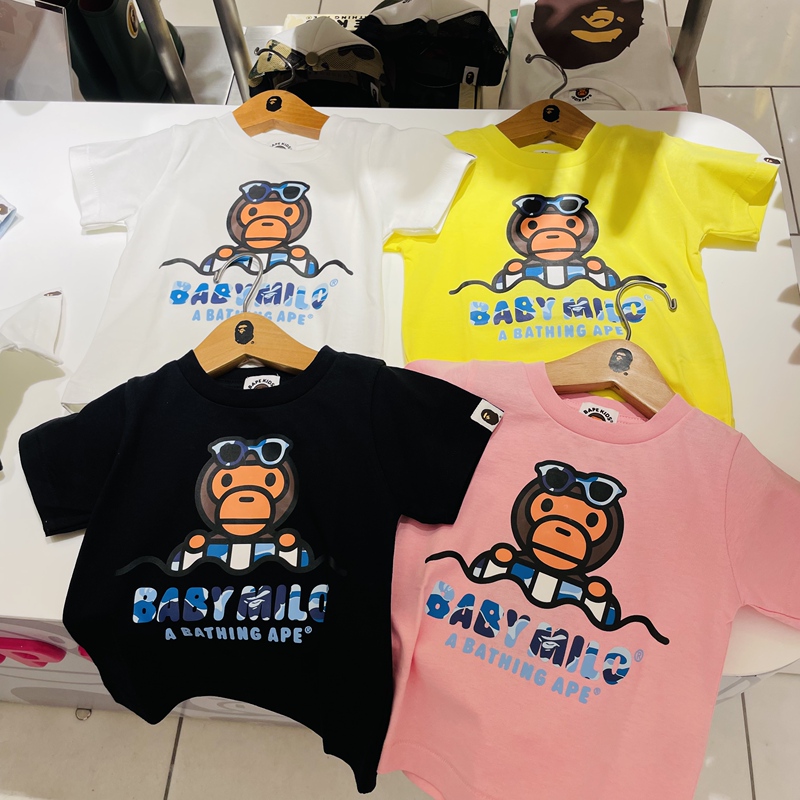 Bapekids Japanese Trendy Brand Children's Clothing Purchasing Agent 6/20 Glasses Little Monkey Short-Sleeved T-Shirt 90-140 Bapekids Japanese Trendy Brand Children's Clothing Purchasing Agent 6/20 Glasses Little Monkey Short-Sleeved T-Shirt 90-140
