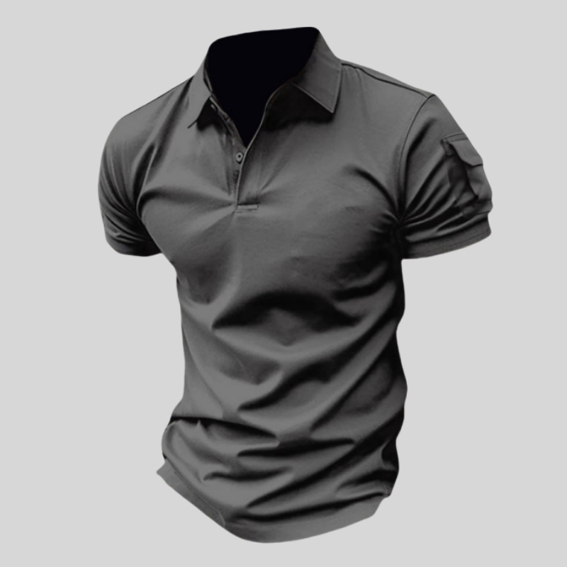 Blanme Men's American Style Slim Fit Polo Shirt with Pocket and Turn-Down Collar, Summer Sports Short Sleeve Shirt Blanme Men's American Style Slim Fit Polo Shirt with Pocket and Turn-Down Collar, Summer Sports Short Sleeve Shirt