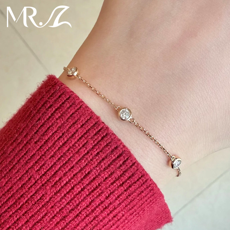Mr. Z 925 Silver 10-Point Lab-Grown Diamond Three-Stone Bubble Bracelet Super Shiny Round Diamond Light Luxury Niche Five-Stone Bracelet Mr. Z 925 Silver 10-Point Lab-Grown Diamond Three-Stone Bubble Bracelet Super Shiny Round Diamond Light Luxury Niche Five-Stone Bracelet