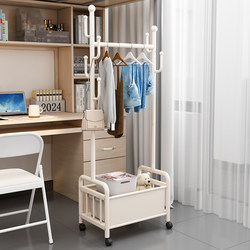 College Student Bedroom Floor-Standing Clothes Rack Dormitory Small Clothes Rack Movable Storage Rack Small Simple Coat Rack