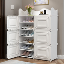 Simple shoe cabinet large-capacity economical household multi-layer dustproof indoor good-looking door shoe shelf storage artifact