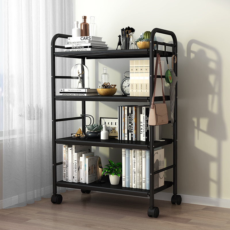 Bookshelves Shelving Ground Brief Modern Simple Bookcase Home Iron Art Multilayer Shelving Shelf Shelf Storage Deck Shelf