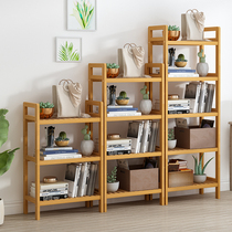 Multifunctional shelve floor Nan bamboo bookshelves Living room Book room toilet bathroom Bedroom Multilayer containing storage shelf