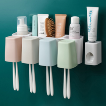 Toothbrush shelve free of punch mouthwash cup toothbrushing cup hanging wall-style toilet wall-mounted cup toothbrushing tooth cup suit