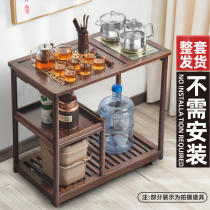  Chicken wing wood solid wood mobile tea cart tea table kettle one-piece tea tray Kung Fu tea tea set