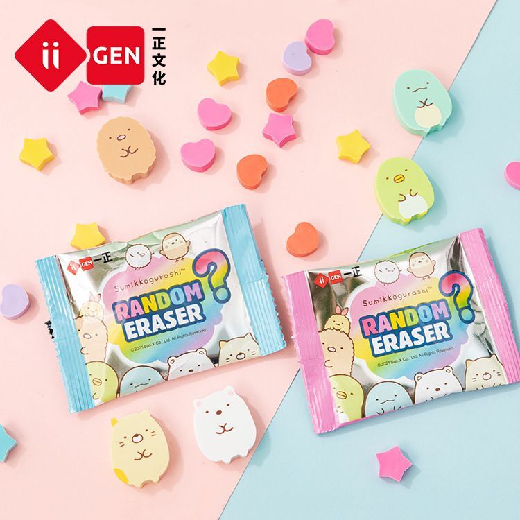 Cartoon Corner of the Wall, Little Creature Friends Blind Box Erasers, Student Stationery, Prize Gifts