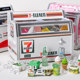 Children's Mini Freezer Ice Cream Pretend Play Supermarket Horizontal Refrigerator Miniature Model Dollhouse Decoration Pretend Play Toy