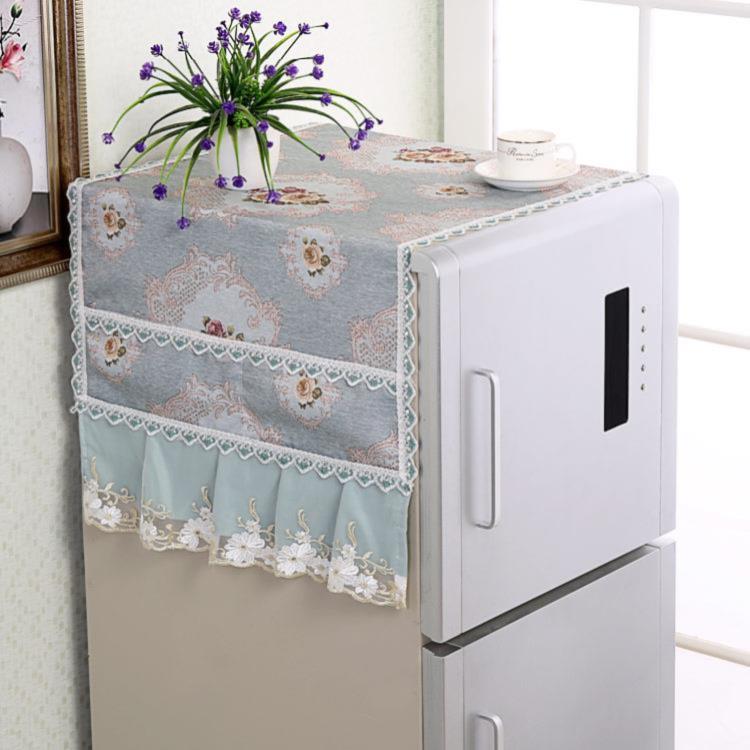 Tủ lạnh bọc vải ngăn tủ lạnh bẩn vải che cửa đơn bụi bảo vệ khăn che thiết bị sóng bánh xe cửa duy nhất vườn - Bảo vệ bụi áo điều hoà nhật bản
