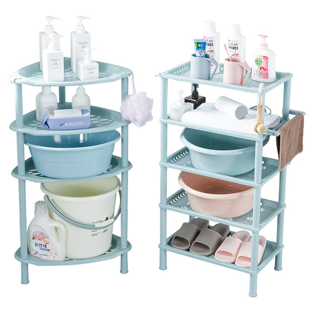 Bathroom rack bathroom washbasin rack bucket toilet bath toilet storage shelf multi-layer triangle floor-to-ceiling